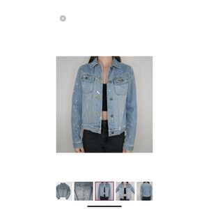 Vintage American Living Button Jean jacket women's‎ Medium Y2K western Cowgirl